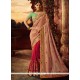 Hot Pink And Pink Designer Half N Half Saree