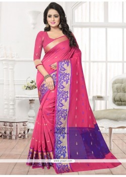 Banarasi Silk Pink Silk Saree