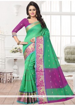 Green Banarasi Silk Saree