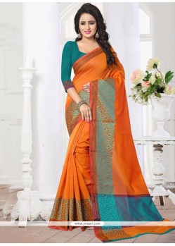 Banarasi Silk Orange Silk Saree