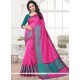 Patch Work Magenta Banarasi Silk Saree