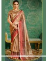 Cream Embroidered Work Designer Saree