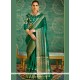 Green Hand Work Silk Designer Saree