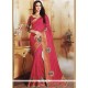 Hot Pink Patch Border Work Banglori Silk Traditional Designer Saree