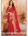 Banglori Silk Red Patch Border Work Traditional Designer Saree