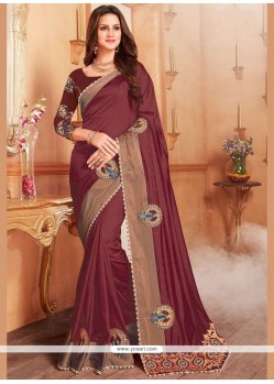 Embroidered Work Banglori Silk Classic Designer Saree