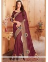 Embroidered Work Banglori Silk Classic Designer Saree