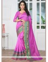 Banarasi Silk Purple Woven Work Designer Traditional Saree