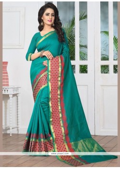 Green Woven Work Banarasi Silk Designer Traditional Saree