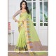 Banarasi Silk Green Woven Work Traditional Designer Saree