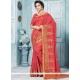 Art Silk Rose Pink Traditional Designer Saree