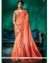 Peach Designer Traditional Saree