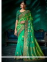 Green Viscose Shaded Saree