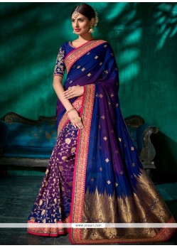 Viscose Resham Work Classic Designer Saree