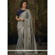 Grey Art Silk Traditional Designer Saree