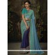 Embroidered Work Art Silk Half N Half Designer Saree