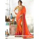 Art Silk Orange Classic Designer Saree