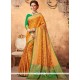 Yellow Art Silk Traditional Designer Saree