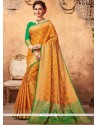 Yellow Art Silk Traditional Designer Saree