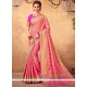 Weaving Work Pink Designer Traditional Saree