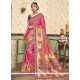 Art Silk Rose Pink Traditional Designer Saree