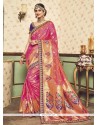 Art Silk Rose Pink Traditional Designer Saree