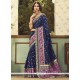 Art Silk Navy Blue Traditional Designer Saree