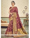 Magenta Weaving Work Traditional Designer Saree