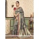 Weaving Work Grey Designer Traditional Saree