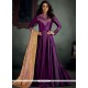 Resham Work Purple Floor Length Anarkali Suit