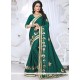 Fancy Fabric Green Classic Designer Saree