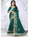 Fancy Fabric Green Classic Designer Saree