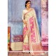 Art Silk White Traditional Designer Saree