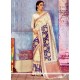 Art Silk White Designer Traditional Saree