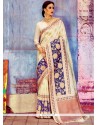 Art Silk White Designer Traditional Saree