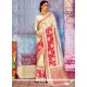 Art Silk White Traditional Saree