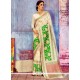 White Weaving Work Art Silk Traditional Designer Saree