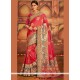 Weaving Work Red Designer Traditional Saree