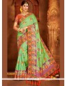 Art Silk Green Traditional Saree