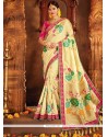 Cream Traditional Saree