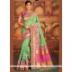 Art Silk Green Weaving Work Traditional Designer Saree