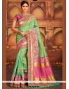 Art Silk Green Weaving Work Traditional Designer Saree