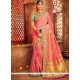 Peach Designer Traditional Saree