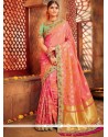 Peach Designer Traditional Saree