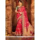 Art Silk Hot Pink Traditional Designer Saree