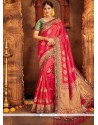 Art Silk Hot Pink Traditional Designer Saree