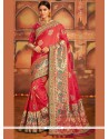 Weaving Work Red Designer Traditional Saree