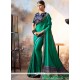 Faux Georgette Patch Border Work Classic Saree