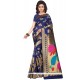 Weaving Work Navy Blue Art Silk Designer Traditional Saree