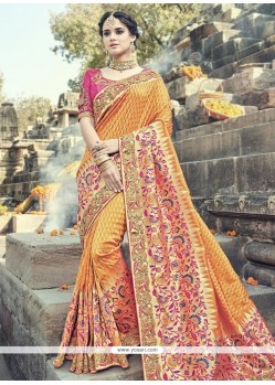 Embroidered Work Banarasi Silk Traditional Designer Saree